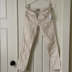 Free people textured cream pants